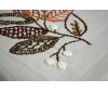 Летнее постельное белье с покрывалом пике Saheser - Floransa Ekru (Тurkey), евро комплект